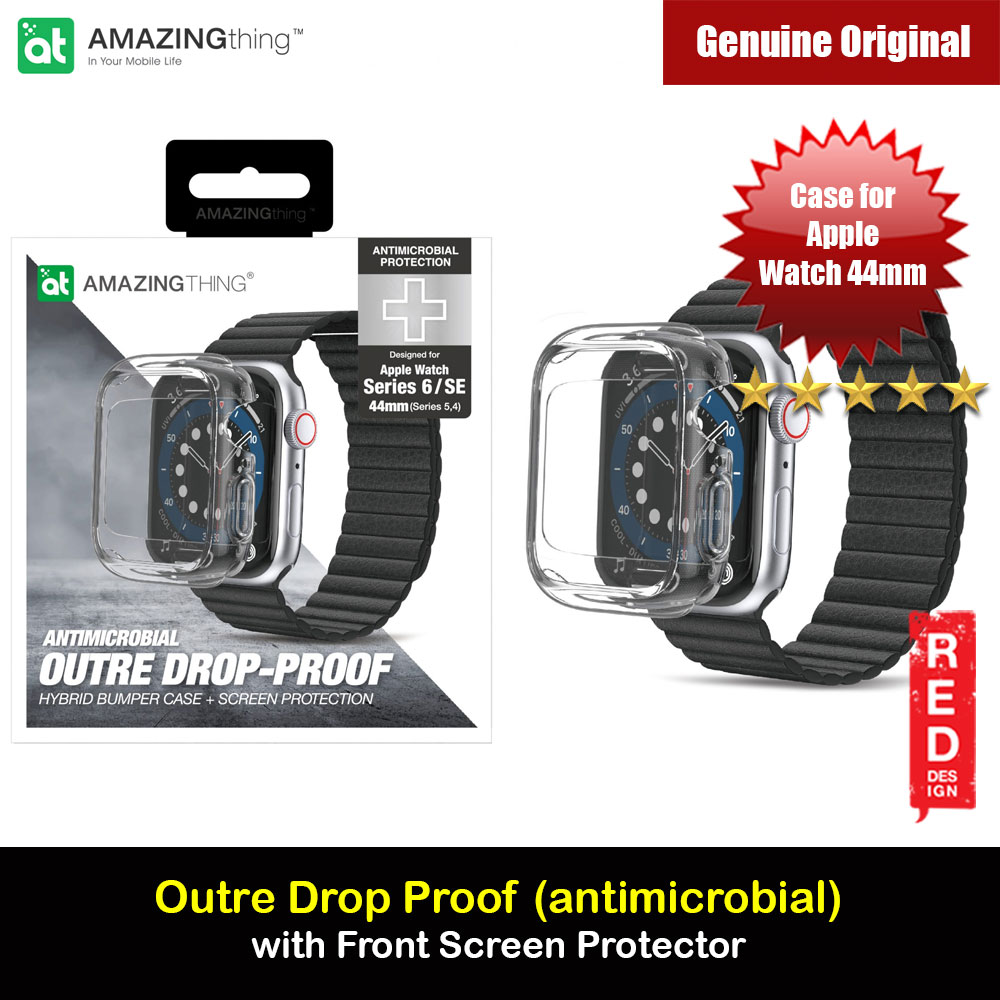 Picture of Amazingthing Outre Drop Proof Case with Front Built in Screen Protector for Apple Watch 44mm Series 4 5 6 SE (antimicrobial Clear) Apple Watch 44mm- Apple Watch 44mm Cases, Apple Watch 44mm Covers, iPad Cases and a wide selection of Apple Watch 44mm Accessories in Malaysia, Sabah, Sarawak and Singapore 