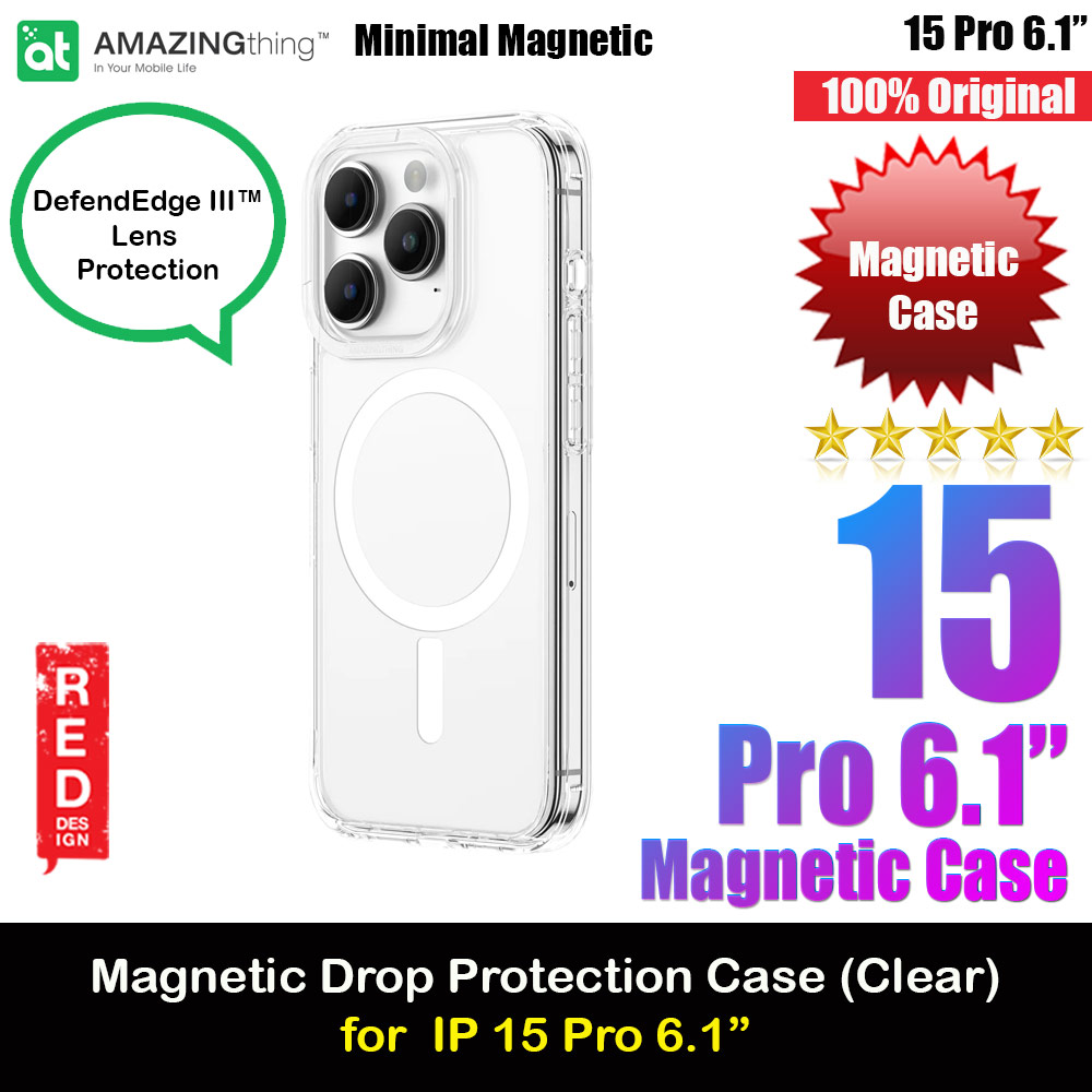 Picture of Amazingthing Minimal Magnetic Slim Protection Case for iPhone 15 Pro 6.1 (Clear) Apple iPhone 15 Pro 6.1- Apple iPhone 15 Pro 6.1 Cases, Apple iPhone 15 Pro 6.1 Covers, iPad Cases and a wide selection of Apple iPhone 15 Pro 6.1 Accessories in Malaysia, Sabah, Sarawak and Singapore 
