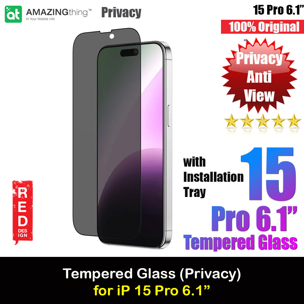 Picture of Amazingthing Radix Privacy Fully Covered Tempered Glass for iPhone 15 Pro 6.1 (Anti View) Apple iPhone 15 Pro 6.1- Apple iPhone 15 Pro 6.1 Cases, Apple iPhone 15 Pro 6.1 Covers, iPad Cases and a wide selection of Apple iPhone 15 Pro 6.1 Accessories in Malaysia, Sabah, Sarawak and Singapore 