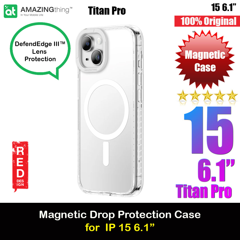 Picture of Amazingthing TITAN PRO Drop Proof Magnetic Case for iPhone 15 6.1 (Clear) Apple iPhone 15 6.1- Apple iPhone 15 6.1 Cases, Apple iPhone 15 6.1 Covers, iPad Cases and a wide selection of Apple iPhone 15 6.1 Accessories in Malaysia, Sabah, Sarawak and Singapore 