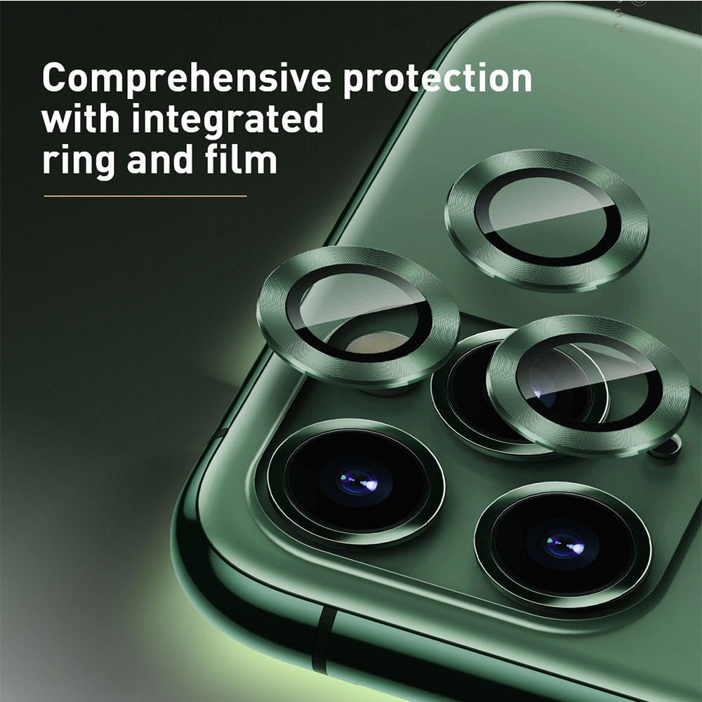 Picture of Apple iPhone 11 Pro 5.8  | Baseus Alloy Ring Lens Film Protector Independent Fully Cover Lens Film for iPhone 11 Pro Max 6.5 iPhone 11 Pro 5.8  (Gold)