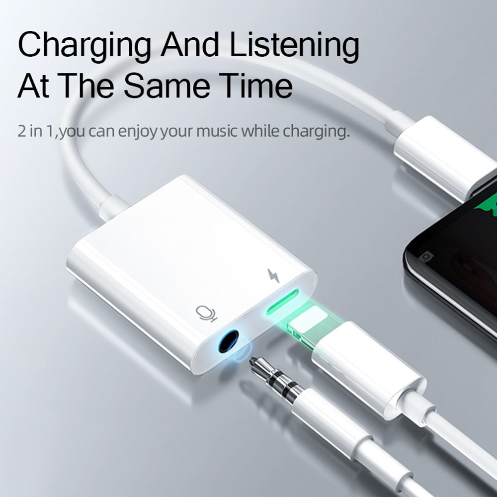 Picture of Apple iPhone 12 Pro Max 6.7  | Joyroom Lightning to 3.5 mm Headphone Jack and 18W Lightning Charging Adapter Listening and Calling for iPhone 8 Plus iPhone XS iPhone 11 Pro Max iPhone 12 Pro Max 13 Pro Max 14 Pro Max