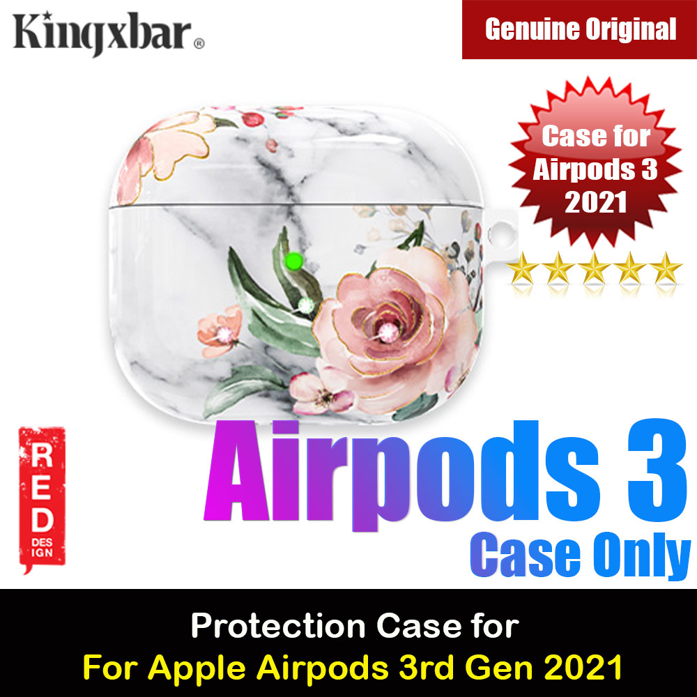 Picture of Kingxbar Floral Design Series High Quality Soft Case with Crystal for Airpods 3rd Gen 2021 Case (Floral White) Apple Airpods 3- Apple Airpods 3 Cases, Apple Airpods 3 Covers, iPad Cases and a wide selection of Apple Airpods 3 Accessories in Malaysia, Sabah, Sarawak and Singapore 