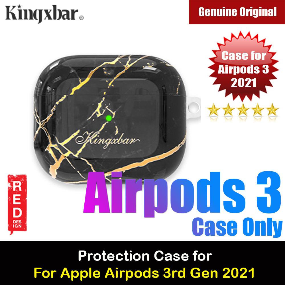 Picture of Kingxbar Marble Design Series High Quality Soft Case with Strap for Airpods 3rd Gen 2021 Case (Black Marble) Apple Airpods 3- Apple Airpods 3 Cases, Apple Airpods 3 Covers, iPad Cases and a wide selection of Apple Airpods 3 Accessories in Malaysia, Sabah, Sarawak and Singapore 