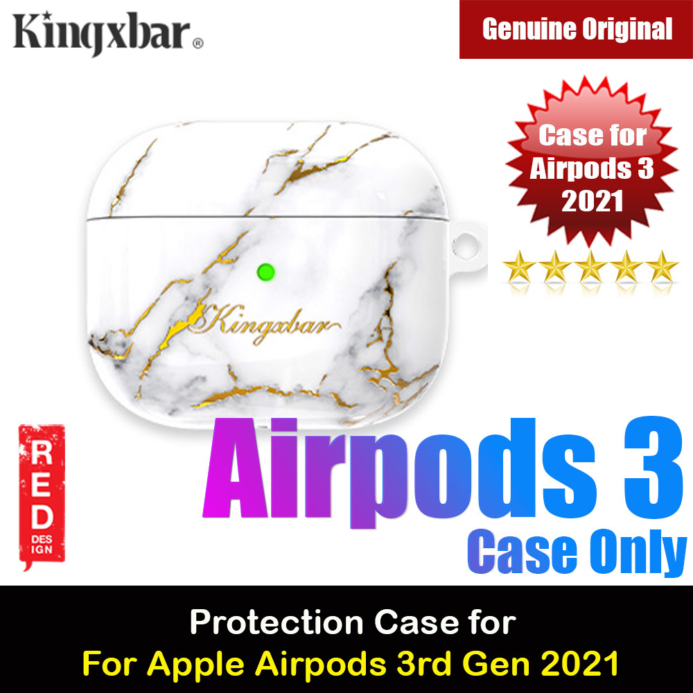 Picture of Kingxbar Marble Design Series High Quality Soft Case with Strap for Airpods 3rd Gen 2021 Case (White Marble) Apple Airpods 3- Apple Airpods 3 Cases, Apple Airpods 3 Covers, iPad Cases and a wide selection of Apple Airpods 3 Accessories in Malaysia, Sabah, Sarawak and Singapore 