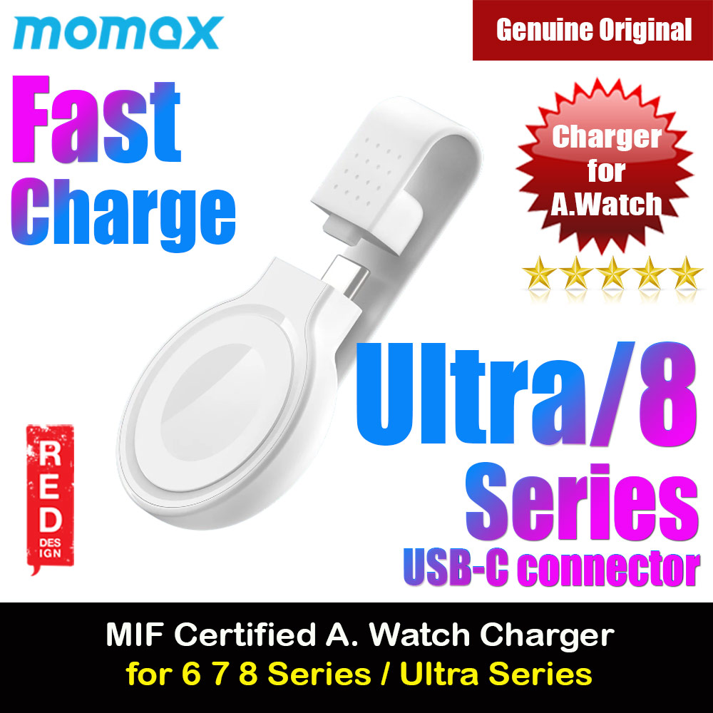 Picture of Momax USB-C Portable Magnetic Snap Wireless charger for Apple Watch 38mm 40mm 42mm 44mm 41mm 45mm Series 6 7 8 Ultra Apple Watch 45mm- Apple Watch 45mm Cases, Apple Watch 45mm Covers, iPad Cases and a wide selection of Apple Watch 45mm Accessories in Malaysia, Sabah, Sarawak and Singapore 