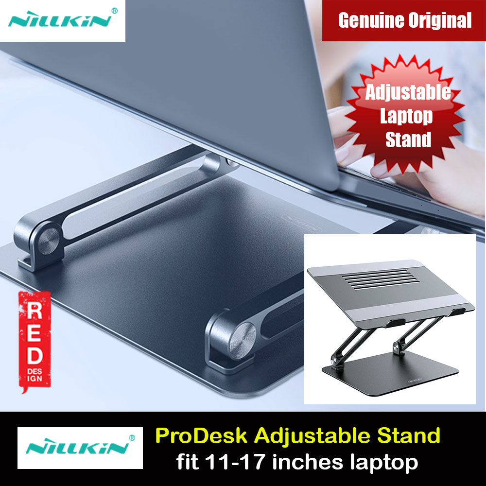 Picture of Nillkin ProDesk Adjustable Height Angle Laptop Stand Laptop Stand Aluminium Laptop Foldable Stand for Apple MacBook Pro Laptops Notebook Tablets iPad iPad Pro (Gray) Red Design- Red Design Cases, Red Design Covers, iPad Cases and a wide selection of Red Design Accessories in Malaysia, Sabah, Sarawak and Singapore 
