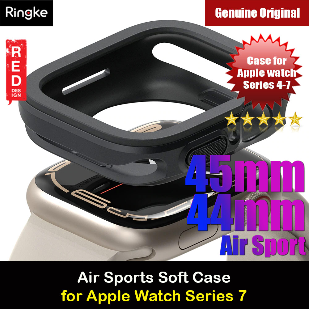 Picture of Ringke Air Sports Soft Bumper Case for Apple Watch Series 7 45mm Series SE 6 5 4 44mm Case (Dark Gray) Apple Watch 44mm- Apple Watch 44mm Cases, Apple Watch 44mm Covers, iPad Cases and a wide selection of Apple Watch 44mm Accessories in Malaysia, Sabah, Sarawak and Singapore 