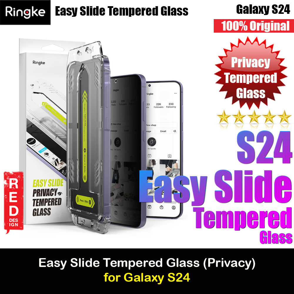 Picture of Ringke Easy Slide Tempered Glass Screen Protector for Samsung Galaxy S24 (Privacy Anti Peep View) 2pcs Samsung Galaxy S24- Samsung Galaxy S24 Cases, Samsung Galaxy S24 Covers, iPad Cases and a wide selection of Samsung Galaxy S24 Accessories in Malaysia, Sabah, Sarawak and Singapore 
