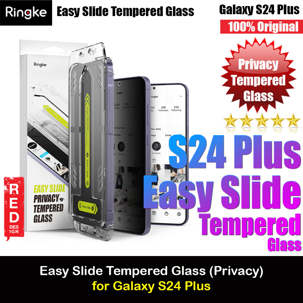 Picture of Ringke Easy Slide Tempered Glass Screen Protector for Samsung Galaxy S24 Plus (Privacy Anti Peep View) 2pcs Samsung Galaxy S24 Plus- Samsung Galaxy S24 Plus Cases, Samsung Galaxy S24 Plus Covers, iPad Cases and a wide selection of Samsung Galaxy S24 Plus Accessories in Malaysia, Sabah, Sarawak and Singapore 