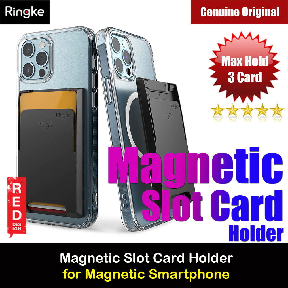Picture of Ringke Magnetic Slot Card Holder Max Holder 3 Card with High Quality PC Material for Magnetic Smartphone and Magnetic Phone Case(Black) Red Design- Red Design Cases, Red Design Covers, iPad Cases and a wide selection of Red Design Accessories in Malaysia, Sabah, Sarawak and Singapore 