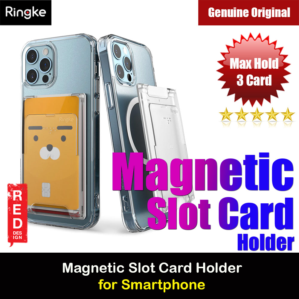 Picture of Ringke Magnetic Slot Card Holder Max Holder 3 Card with High Quality PC Material for Magnetic Smartphone and Magnetic Phone Case(Clear Mist) Red Design- Red Design Cases, Red Design Covers, iPad Cases and a wide selection of Red Design Accessories in Malaysia, Sabah, Sarawak and Singapore 