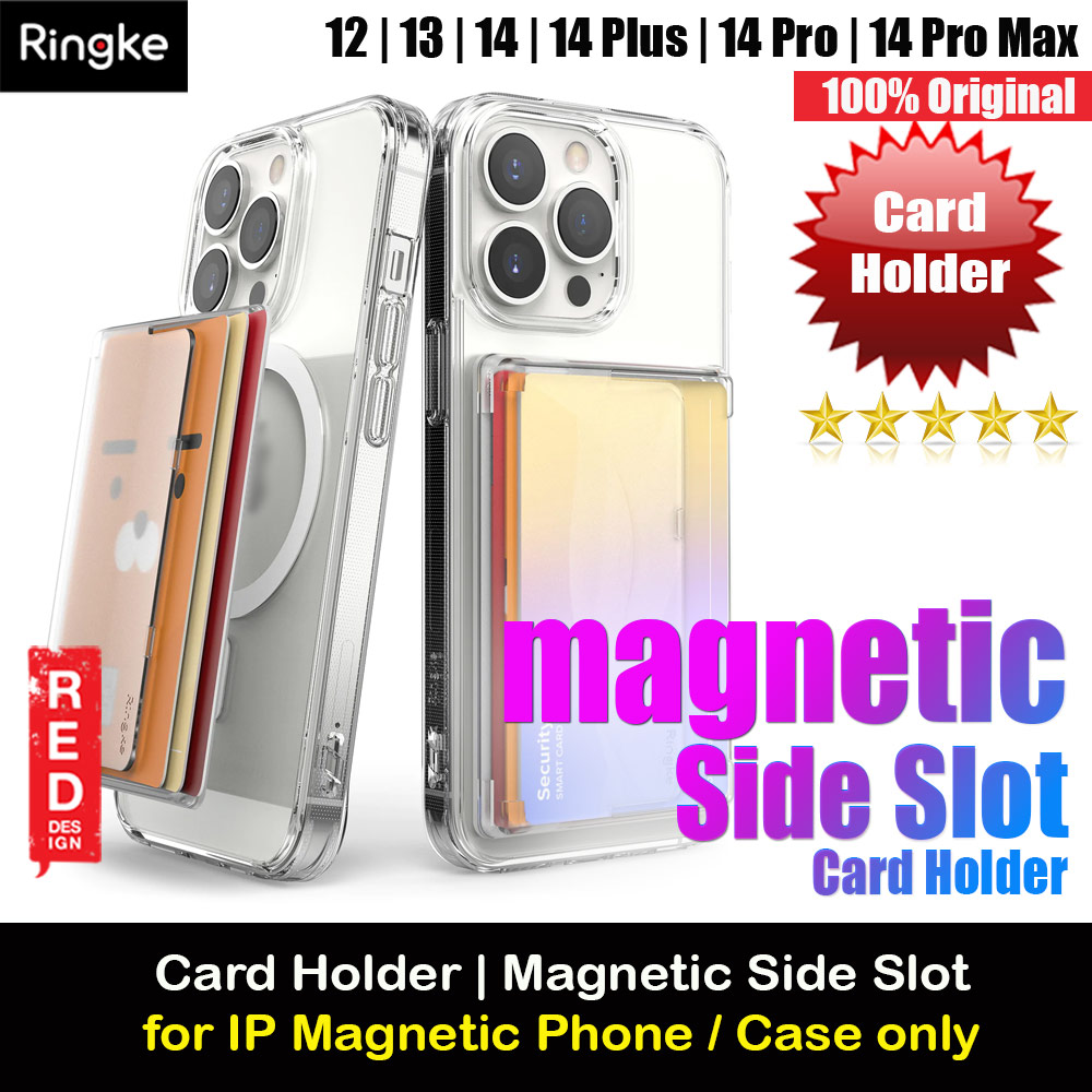 Picture of Ringke Magnetic Side Slot Card Holder Max Holder 3 Card with High Quality PC Material for Magsafe Compatile Smartphone (Clear Mist) Red Design- Red Design Cases, Red Design Covers, iPad Cases and a wide selection of Red Design Accessories in Malaysia, Sabah, Sarawak and Singapore 