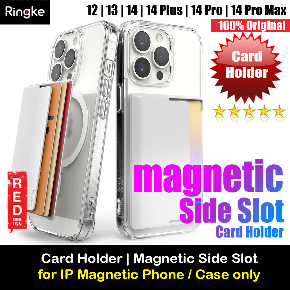 Picture of Ringke Magnetic Side Slot Card Holder Max Holder 3 Card with High Quality PC Material for Magsafe Compatile Smartphone (Light Gray) Red Design- Red Design Cases, Red Design Covers, iPad Cases and a wide selection of Red Design Accessories in Malaysia, Sabah, Sarawak and Singapore 
