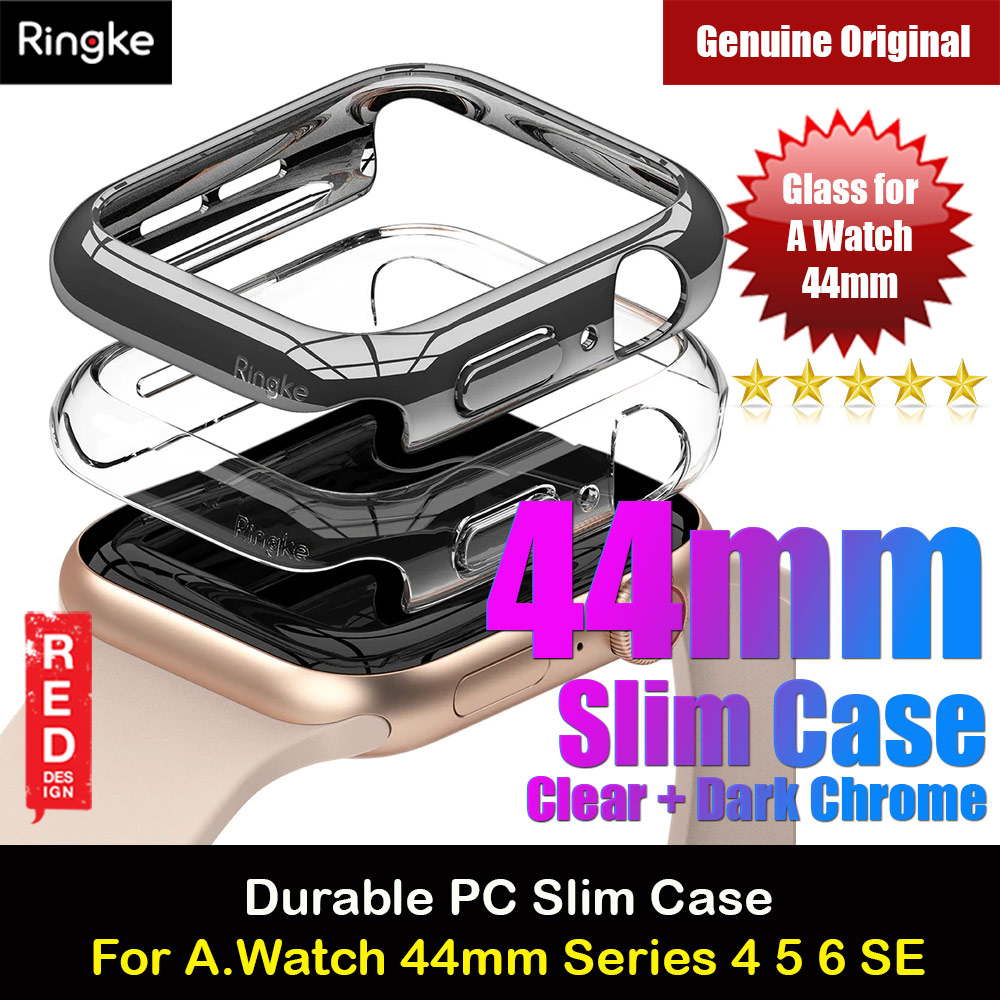 Picture of Ringke Slim Perfect Fit Case for Apple Watch Series 4 5 6 SE 44mm  (2 PACK with Clear and Dark Chrome) Apple Watch 44mm- Apple Watch 44mm Cases, Apple Watch 44mm Covers, iPad Cases and a wide selection of Apple Watch 44mm Accessories in Malaysia, Sabah, Sarawak and Singapore 