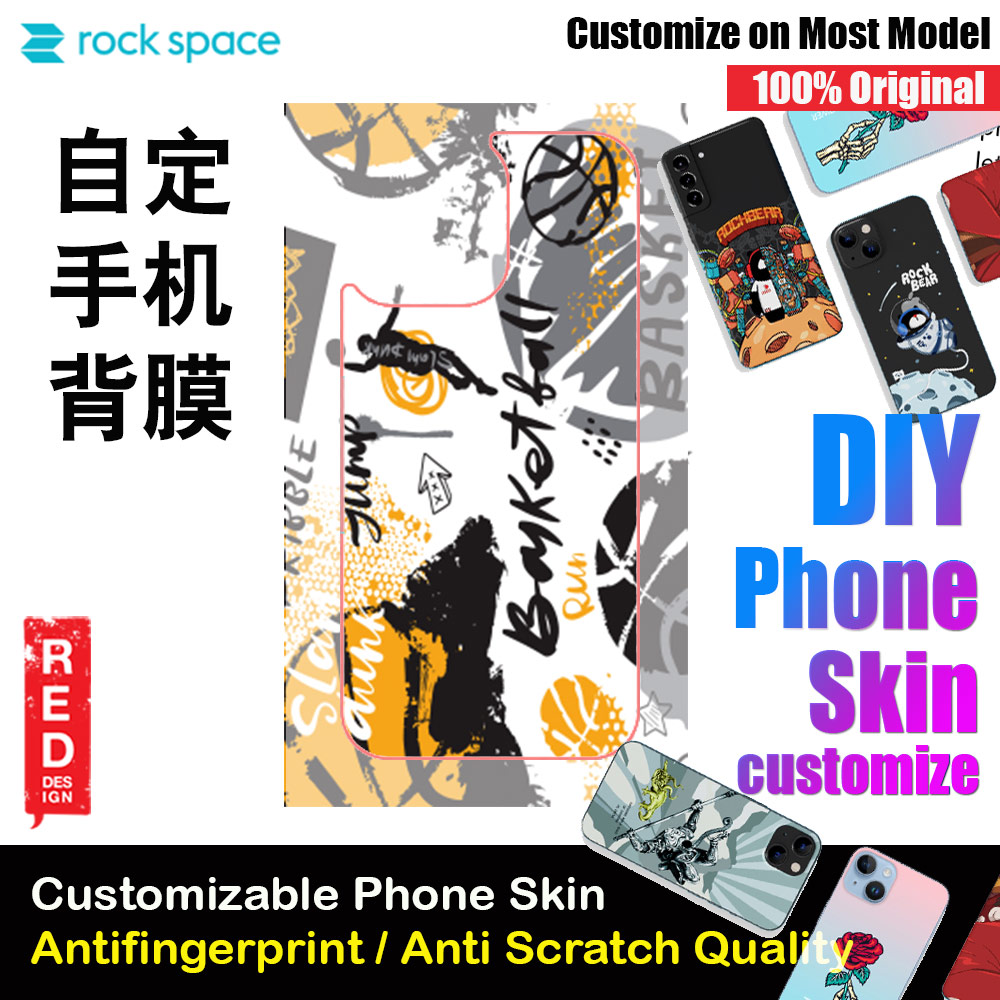 Picture of Rock Space DIY 自定 定制 设计 手机背膜 贴纸 DIY Customize High Quality Print Phone Skin Sticker for Multiple Phone Model with Multiple Photo Images Gallery or with Own Phone Text (Basketball Collage) Red Design- Red Design Cases, Red Design Covers, iPad Cases and a wide selection of Red Design Accessories in Malaysia, Sabah, Sarawak and Singapore 