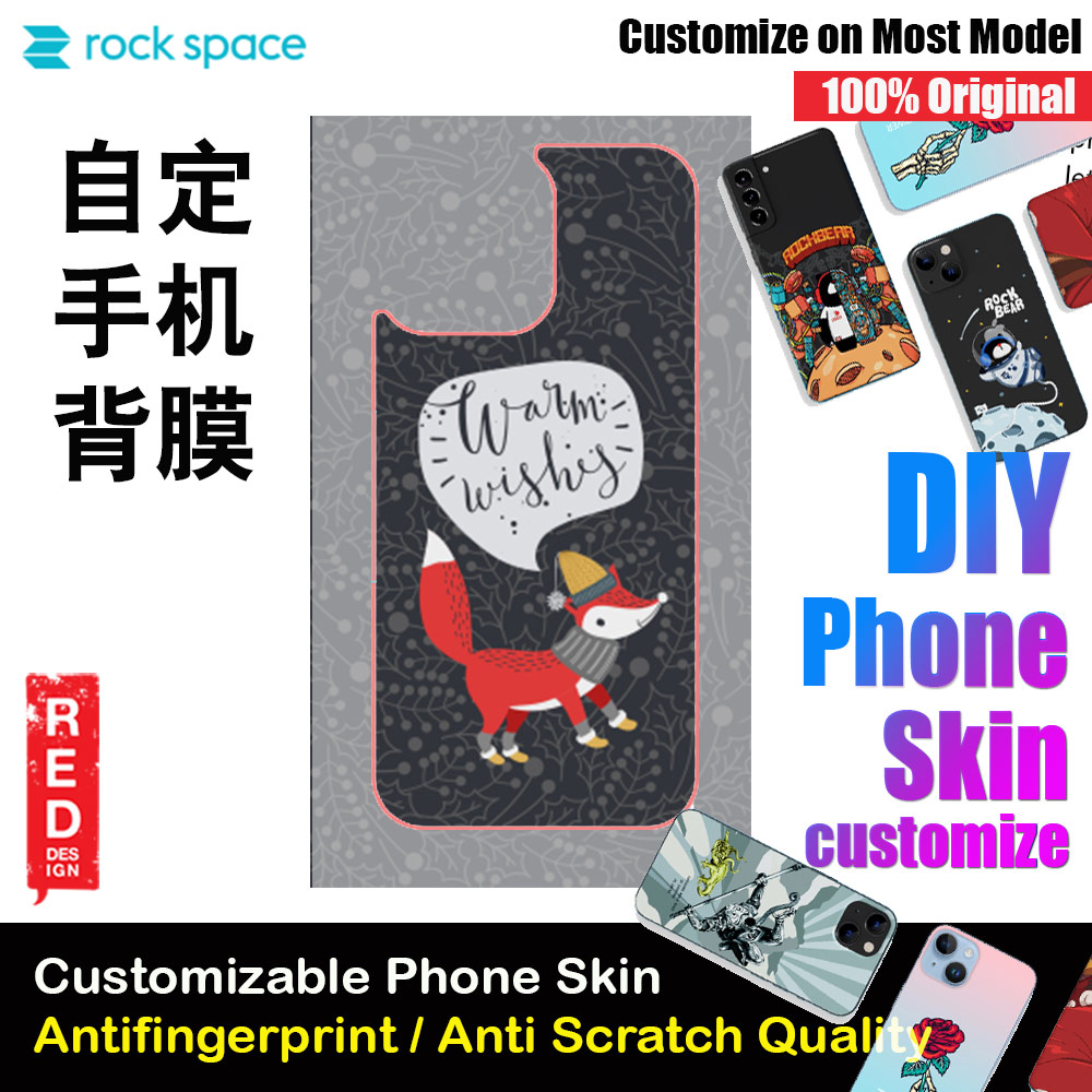 Picture of Rock Space DIY 自定 定制 设计 手机背膜 贴纸 DIY Customize High Quality Print Phone Skin Sticker for Multiple Phone Model with Multiple Photo Images Gallery or with Own Phone Cellphone (Merry Christmas Warm Wishes) Red Design- Red Design Cases, Red Design Covers, iPad Cases and a wide selection of Red Design Accessories in Malaysia, Sabah, Sarawak and Singapore 
