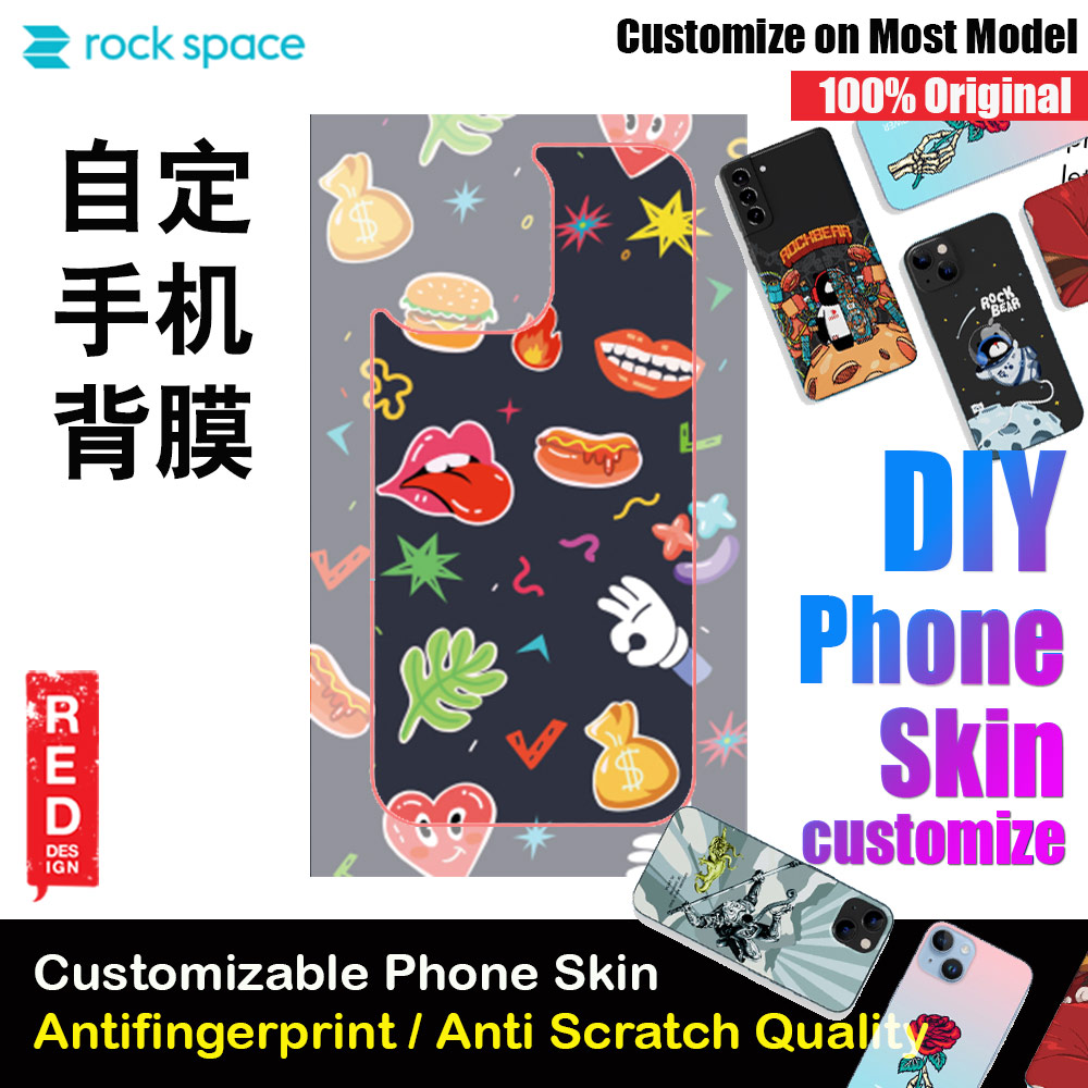 Picture of Rock Space DIY 自定 定制 设计 手机背膜 贴纸 DIY Customize High Quality Print Phone Skin Sticker for Multiple Phone Model with Multiple Photo Images Gallery or with Own Phone Text (Pattern Collage) Red Design- Red Design Cases, Red Design Covers, iPad Cases and a wide selection of Red Design Accessories in Malaysia, Sabah, Sarawak and Singapore 