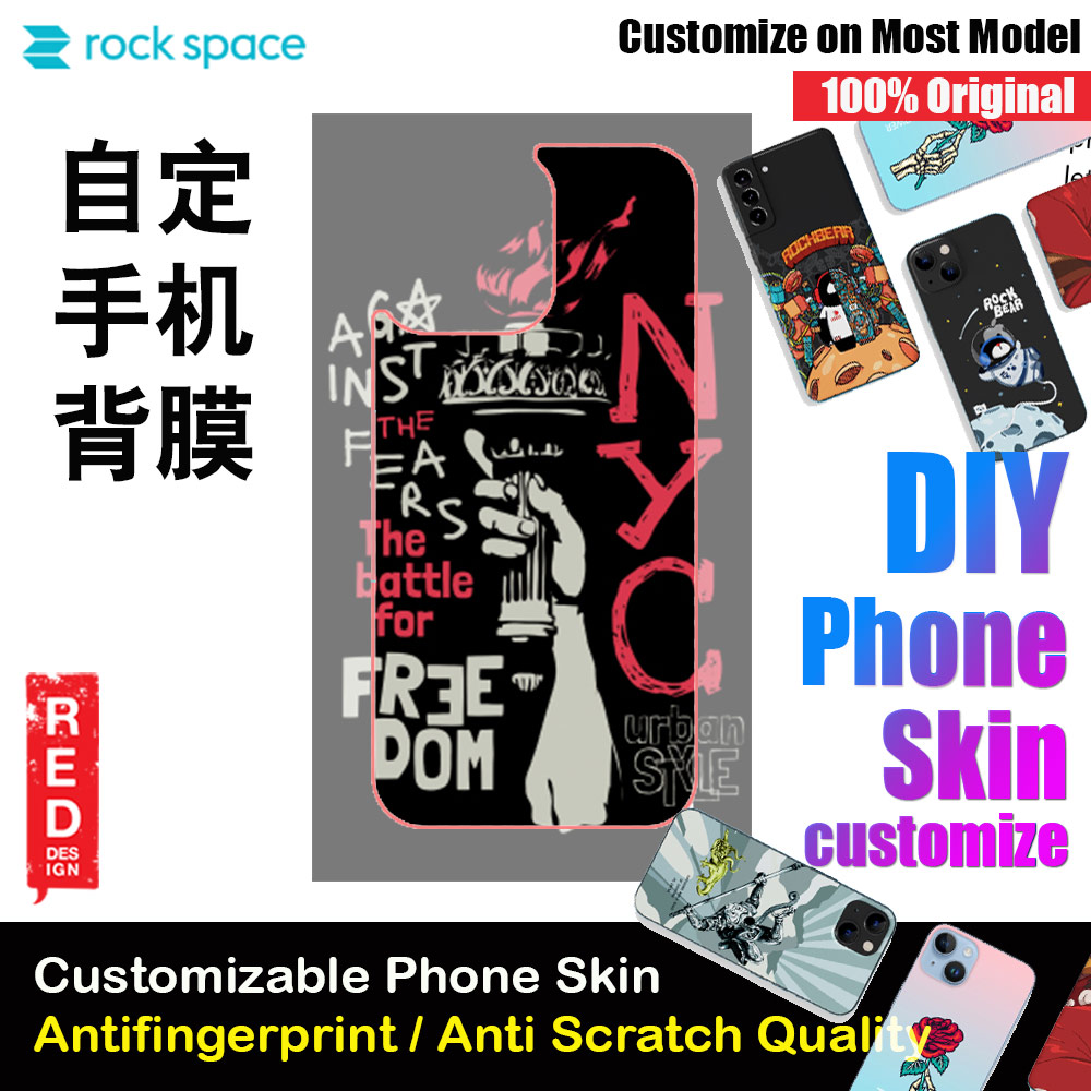 Picture of Rock Space DIY 自定 定制 设计 手机背膜 贴纸 DIY Customize High Quality Print Phone Skin Sticker for Multiple Phone Model with Multiple Photo Images Gallery or with Own Phone Text (New York City) Red Design- Red Design Cases, Red Design Covers, iPad Cases and a wide selection of Red Design Accessories in Malaysia, Sabah, Sarawak and Singapore 