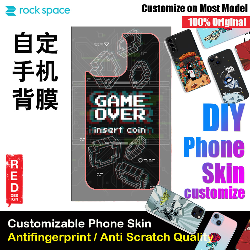 Picture of Rock Space DIY 自定 定制 设计 手机背膜 贴纸 DIY Customize High Quality Print Phone Skin Sticker for Multiple Phone Model with Multiple Photo Images Gallery or with Own Phone Text (Game Over) Red Design- Red Design Cases, Red Design Covers, iPad Cases and a wide selection of Red Design Accessories in Malaysia, Sabah, Sarawak and Singapore 