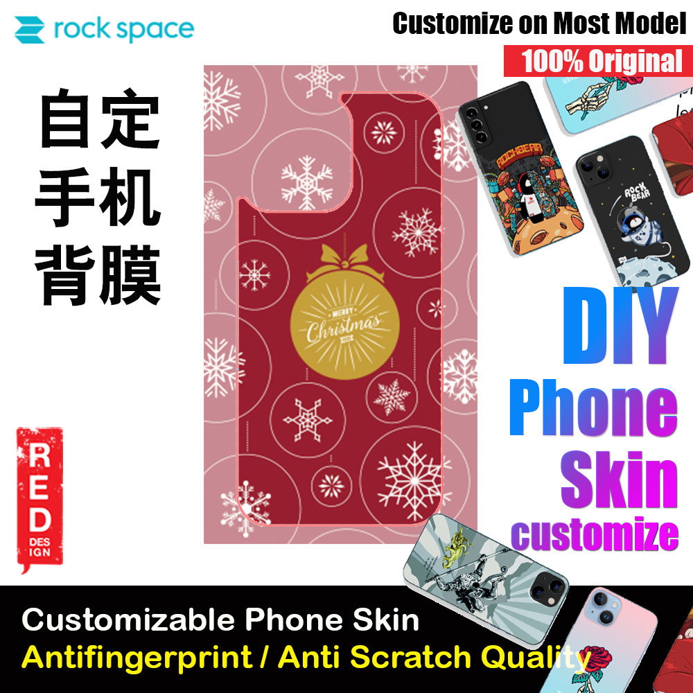 Picture of Rock Space DIY 自定 定制 设计 手机背膜 贴纸 DIY Customize High Quality Print Phone Skin Sticker for Multiple Phone Model with Multiple Photo Images Gallery or with Own Phone Cellphone (Merry Christmas) Red Design- Red Design Cases, Red Design Covers, iPad Cases and a wide selection of Red Design Accessories in Malaysia, Sabah, Sarawak and Singapore 