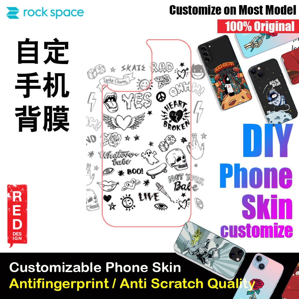 Picture of Rock Space DIY 自定 定制 设计 手机背膜 贴纸 DIY Customize High Quality Print Phone Skin Sticker for Multiple Phone Model with Multiple Photo Images Gallery or with Own Phone Text (Collage) Red Design- Red Design Cases, Red Design Covers, iPad Cases and a wide selection of Red Design Accessories in Malaysia, Sabah, Sarawak and Singapore 