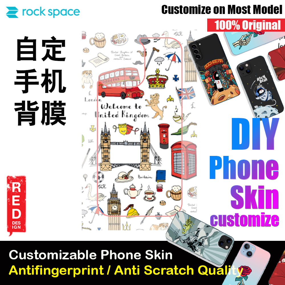Picture of Rock Space DIY 自定 定制 设计 手机背膜 贴纸 DIY Customize High Quality Print Phone Skin Sticker for Multiple Phone Model with Multiple Photo Images Gallery or with Own Phone Text (London) Red Design- Red Design Cases, Red Design Covers, iPad Cases and a wide selection of Red Design Accessories in Malaysia, Sabah, Sarawak and Singapore 
