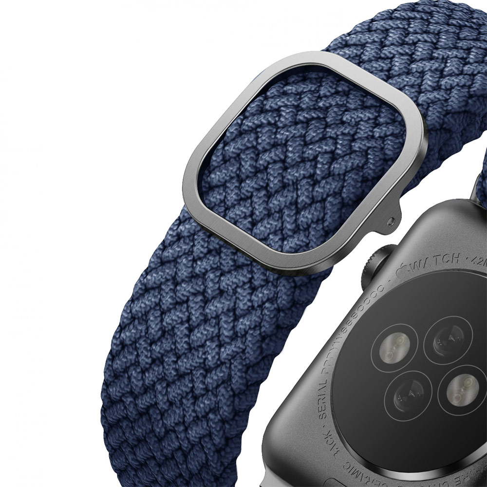 Picture of Apple Watch 42mm  | Uniq Aspen Woven Soft Breathable Comfort Strap for Apple Watch 42mm 44mm Series 1 2 3 4 5 6 SE Nike (Blue)