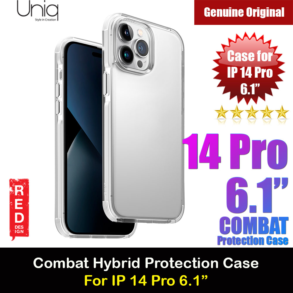 Picture of Uniq Combat Hybrid Ultra Tough Drop Protection Case for iPhone 14 Pro 6.1 (Blanc White) Apple iPhone 14 Pro 6.1- Apple iPhone 14 Pro 6.1 Cases, Apple iPhone 14 Pro 6.1 Covers, iPad Cases and a wide selection of Apple iPhone 14 Pro 6.1 Accessories in Malaysia, Sabah, Sarawak and Singapore 