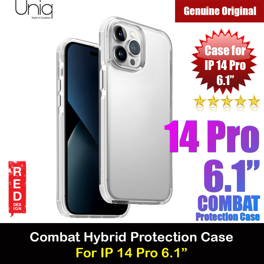Picture of Uniq Combat Hybrid Ultra Tough Drop Protection Case for iPhone 14 Pro 6.1 (Crystal Clear) Apple iPhone 14 Pro 6.1- Apple iPhone 14 Pro 6.1 Cases, Apple iPhone 14 Pro 6.1 Covers, iPad Cases and a wide selection of Apple iPhone 14 Pro 6.1 Accessories in Malaysia, Sabah, Sarawak and Singapore 