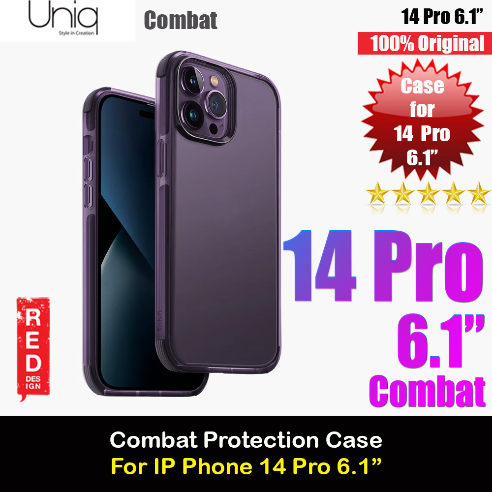 Picture of Uniq Combat Hybrid Ultra Tough Drop Protection Case for iPhone 14 Pro 6.1 (Purple) Apple iPhone 14 Pro 6.1- Apple iPhone 14 Pro 6.1 Cases, Apple iPhone 14 Pro 6.1 Covers, iPad Cases and a wide selection of Apple iPhone 14 Pro 6.1 Accessories in Malaysia, Sabah, Sarawak and Singapore 